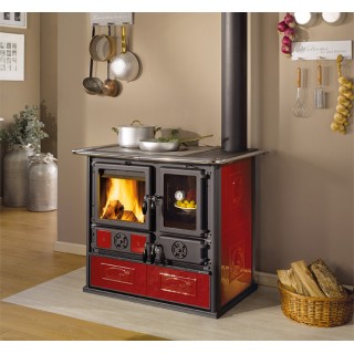 Vedkomfyr Rosa 2.0 Speilvent Liberty Bordeaux 8,2kw