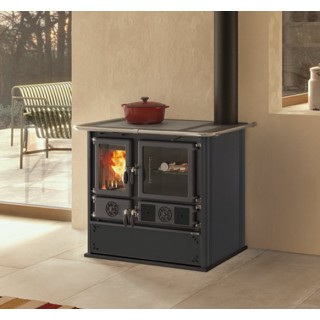 Vedkomfyr Rosa 5.0 Stål Anthracite Sort 8,8kw