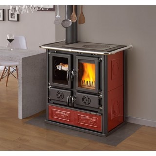 Vedkomfyr Rosetta Venstre 5.0 Liberty Bordeaux 7,9kw