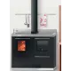 Vedkomfyr Termorossi Bosky F 30 Square Evo 5 Gunmetal, 12,5kw