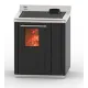 Vedkomfyr Termorossi Bosky 30 Square Evo 5 Bordeaux, 12,5kw