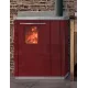 Vedkomfyr Termorossi Bosky 30 Square Evo 5 Bordeaux, 12,5kw