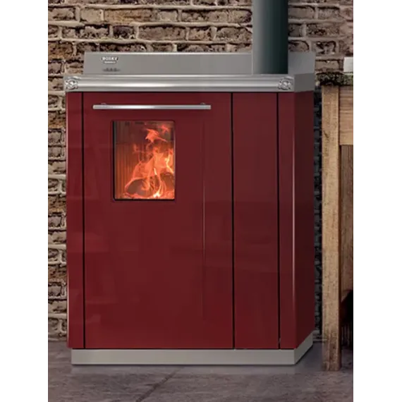 Vedkomfyr Termorossi Bosky 30 Square Evo 5 Bordeaux, 12,5kw