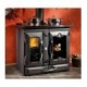 Vedkomfyr TermoSuprema Compact Antracite Nero